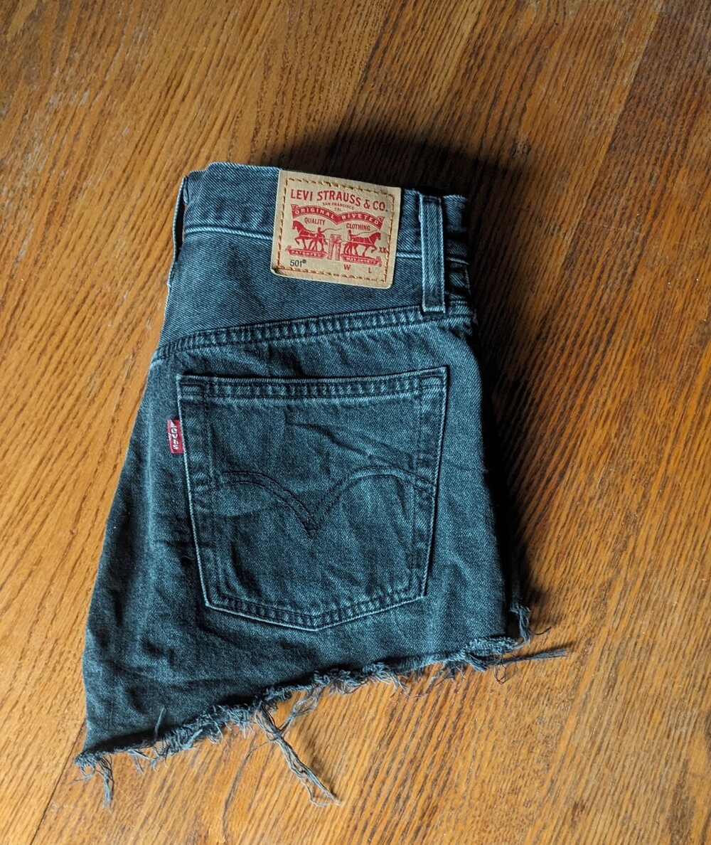 Levi's Women's Black Cut-Off Denim Shorts